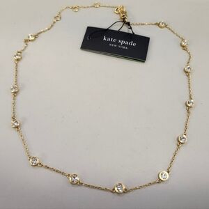NWT Kate Spade Gold-Tone Set in Stone Necklace